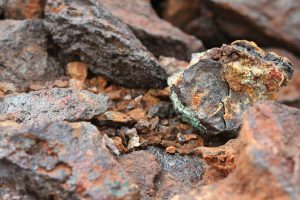 Ore containing copper, cobalt and nickel at the Andover mine in Western Australia